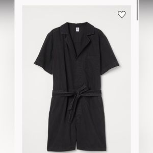 Hm Short Denim Jumpsuit